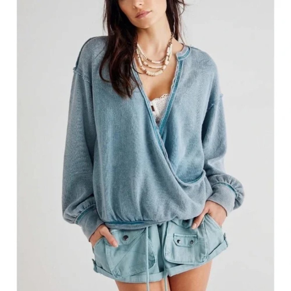 Free People Anyway Tee in Deep Teal. NWT - Picture 2 of 9